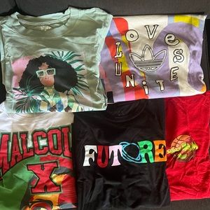 Pack of 5 Unisex Graphic Tees